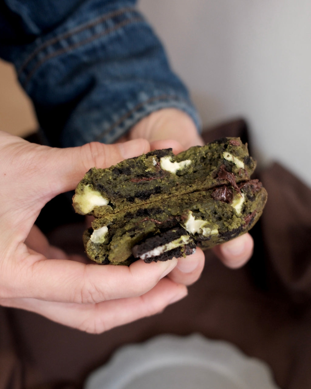 Matcha Cookies & Cream Cookie