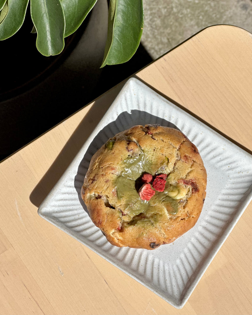 Strawberry Pistachio White Chocolate Chips Cookie