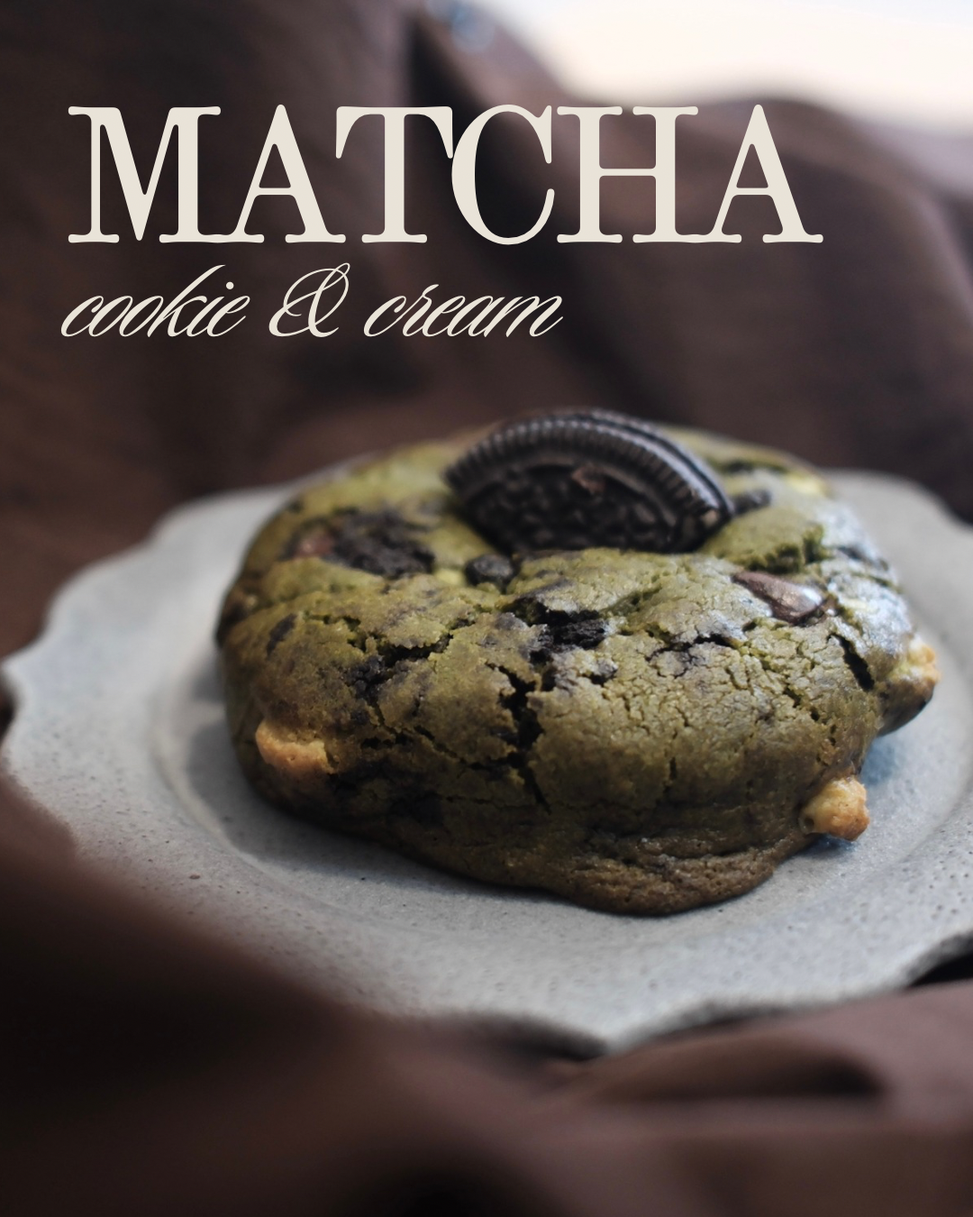 Matcha Cookies & Cream Cookie