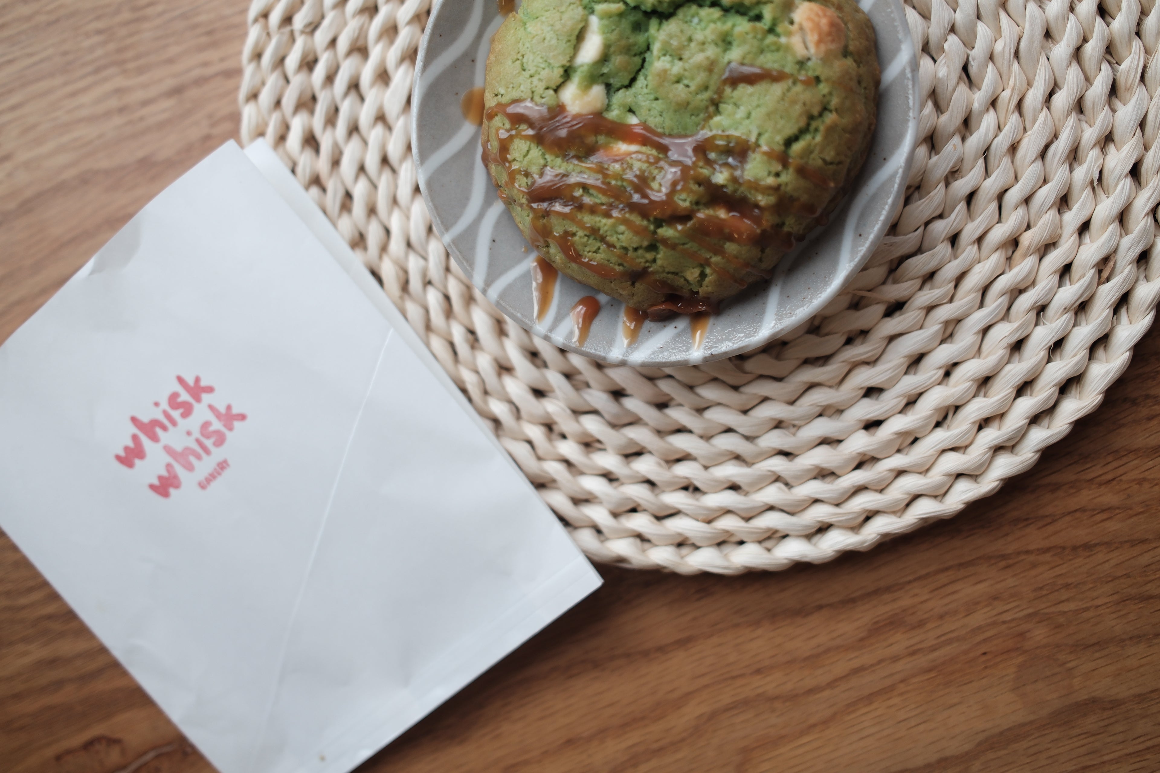 Pandan Coconut Caramel White Chocolate Cookie